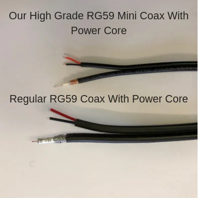 100M Mini RG59 Coax With Power Cores in Black