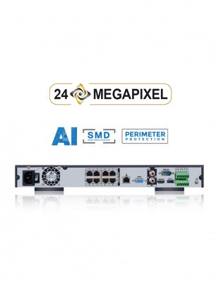 SPRO 8 Channel Ultra HD 4K 24MP IP NVR with AI